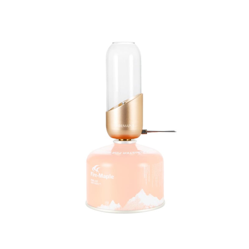 Fire-Maple Orange Camping Lantern Glass, Steel & Aluminum | Propane or Isobutane Fuel Canister Beautiful Lights | NO Mantles Needed | Propane Lanterns for Camping, Emergency Essential - Image 1